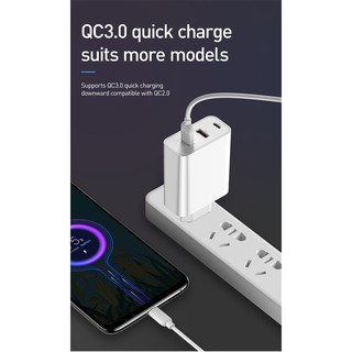 Củ sạc siêu nhanh Baseus công xuất 60W Sạc Nhanh 2 cổng USB Đa Năng Sạc Cho iPhone Xiaomi Samsung Huawei