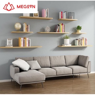 Thanh gỗ treo tường đẹp, kệ trang trí MEGOVN, decor nội thất phòng ngủ, phòng khách