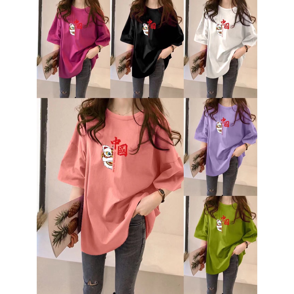 NRVP Áo thun tay ngắn cổ tròn thời trang hè phong cách Trung Hoa 2022 trẻ trung cho nữ