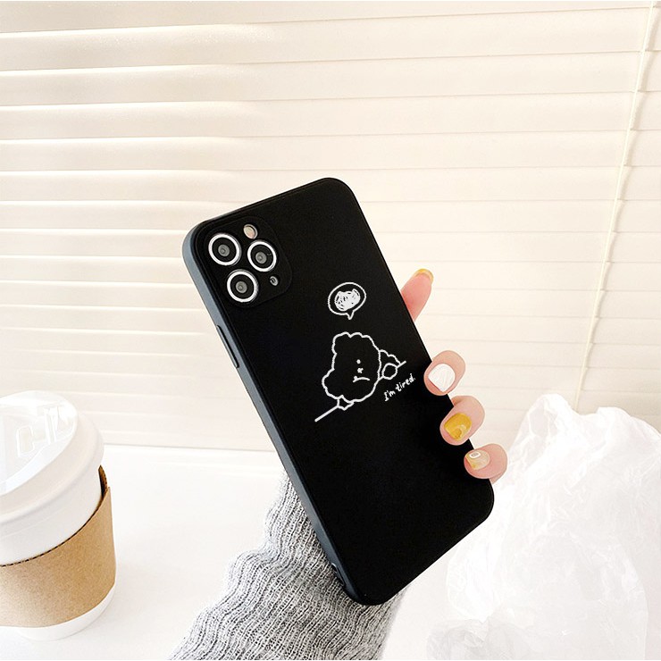 Ốp lưng iphone Sleep Bear cạnh vuông 6/6plus/6s/6splus/7/7plus/8/8plus/x/xs/11/12/pro/max/plus/promax