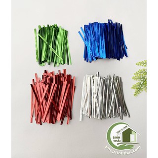 Bịch dây kẽm buộc túi làm đồ handmade dài 8cm ( bịch 800 dây ) - chọn màu