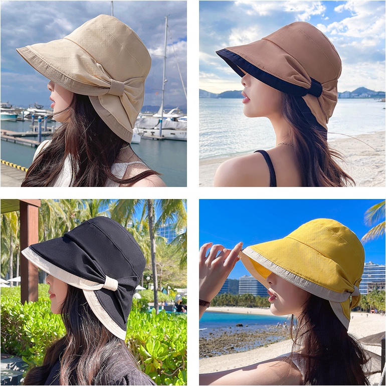 Nón Vành Tròn Nhỏ Che Nắng Chống Tia Uv Phong Cách Hàn Quốc Dễ Phối Đồ Cho Nữ