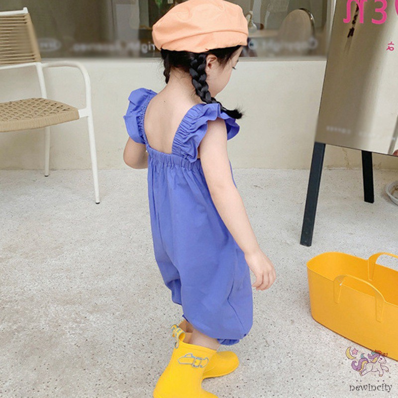 Áo Liền Quần Sát Nách Phong Cách Hàn Quốc Cho Bé Gái