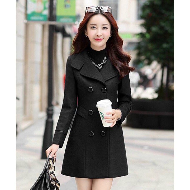 Áo Khoác Dạ Phom Dài Cổ V Phối Nút BY4489 | BigBuy360 - bigbuy360.vn