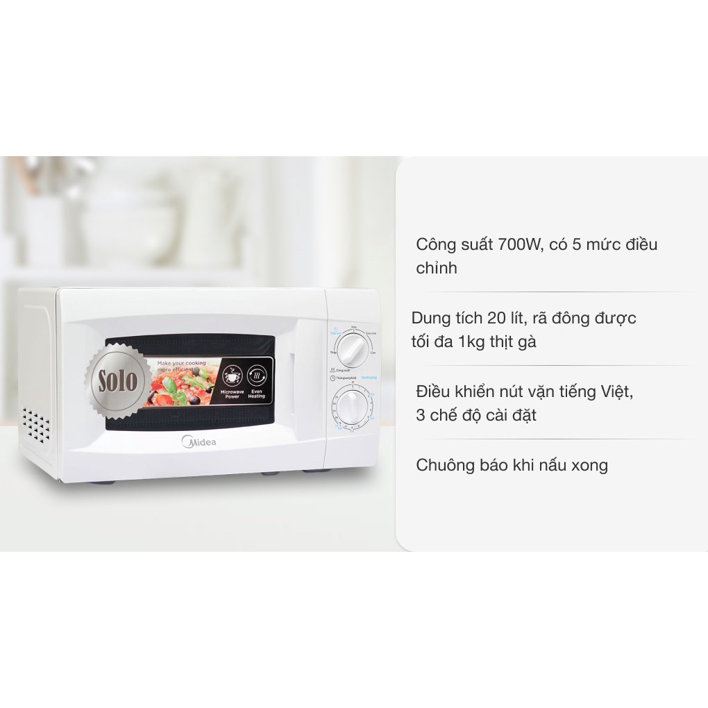 Đĩa thủy tinh dùng cho lò vi sóng cơ Midea MMO-20KE1 20 lít - LVS Media 20L