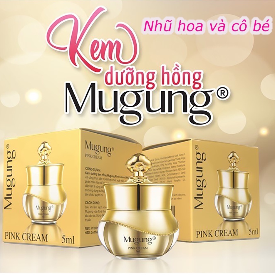 Kem Mugung làm hồng nhũ hoa và vùng bikini an toàn,hiệu quả nhanh,hồng lâu dài,không đau rát Pink Cream 5ml