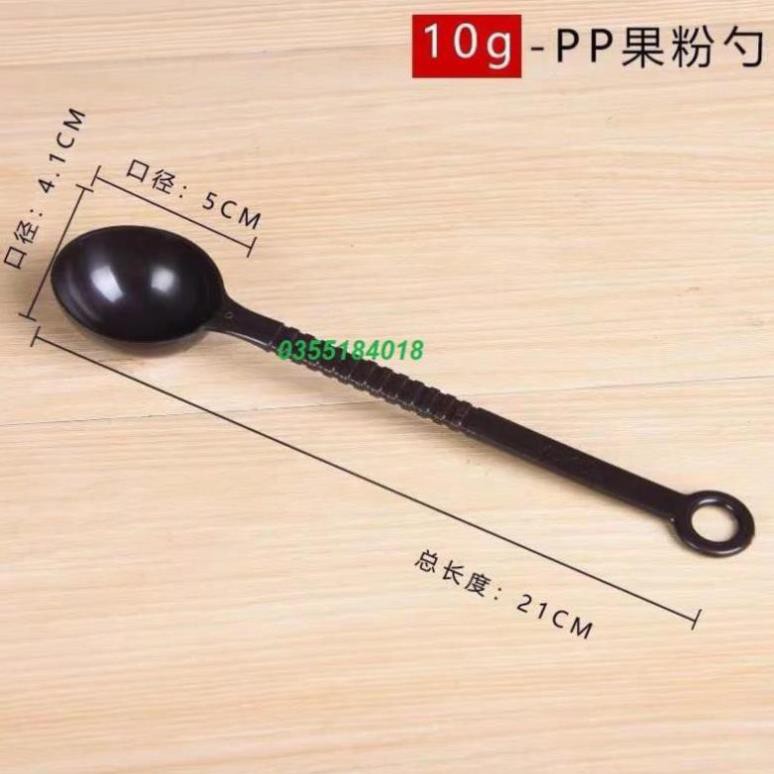 Thìa đong 10gram nâu múc bột sữa, bột vị, sốt hoa quả- Muỗng đong nâu 10gram