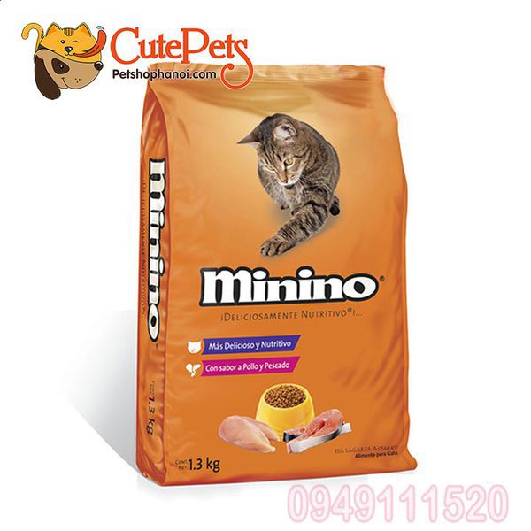 Thức ăn cho mèo Minino 1,3kg - Gói siêu tiết kiệm