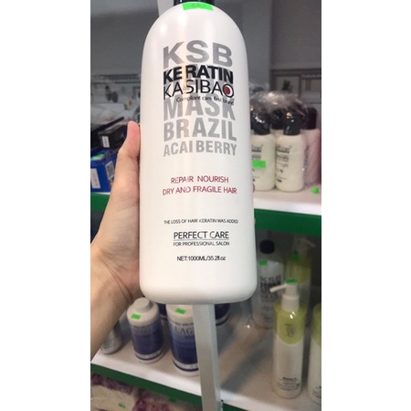 [CHÍNH HÃNG] KERATIN KASIBAO KSB BRAZIL ACAI BERRY THỦY PHÂN PHỤC HỒI TÓC HƯ TỔN NẶNG 1000ml Tặng Kèm Vòi Bơm