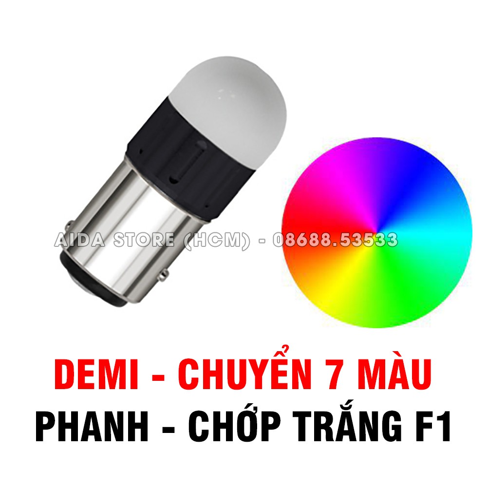 [Giá 01 bóng] Đèn phanh LED 1157 2 tim BI TRÒN DC12v cho xe máy, ô tô