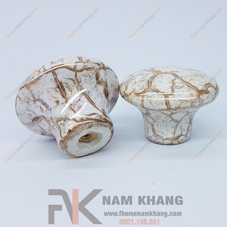 Núm cửa tủ sứ vân NK044 (Màu Sứ)