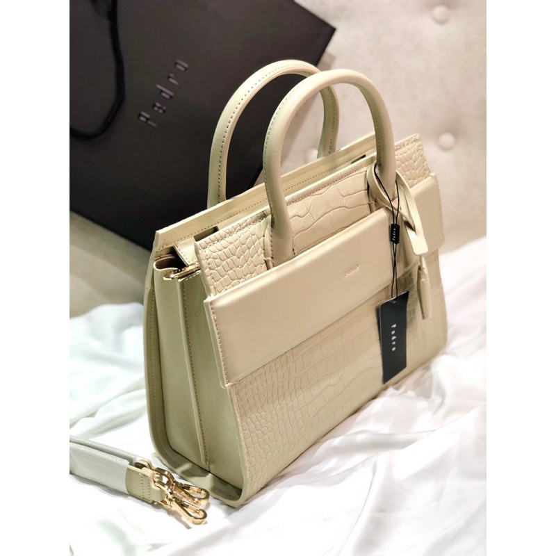 Túi Pedro tay cầm công sơ da rắn