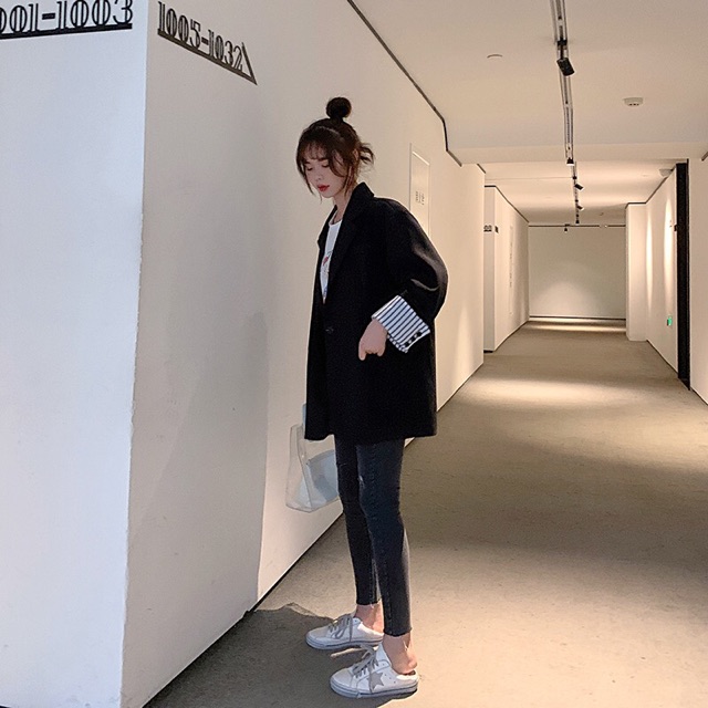 Áo Blazer/ Áo vest nữ tay kẻ phong cách hàng đẹp( kèm ảnh thật) | BigBuy360 - bigbuy360.vn