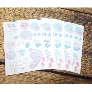 [Nhập mã TOYMAY15 giảm 15K] Combo 10 tấm sticker hình dán dễ thương cho bé