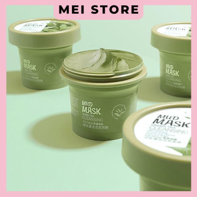 Mặt Nạ Bùn Trà Xanh Mud Mask Green Tea Fenyi Làm Sạch Mụn Đầu Đen Kiềm Dầu Làm Sáng Da 100g