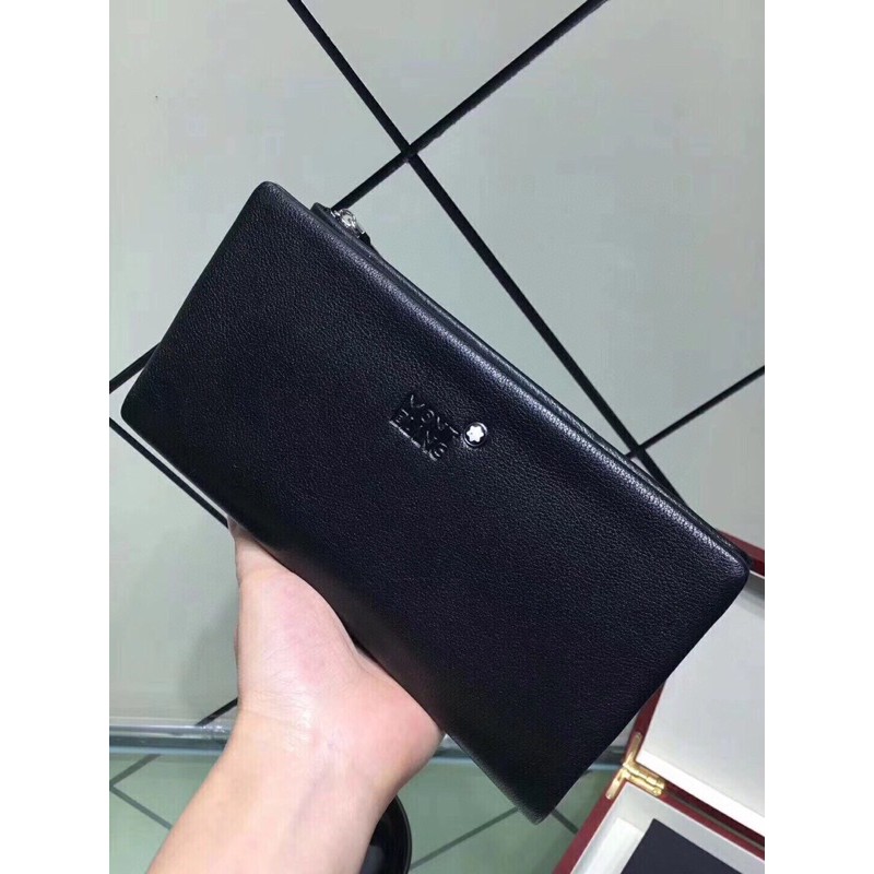 Ví dáng dài cho nam Mont Blanc da thật cao cấp thiết kế nhiều ngăn tiện lợi