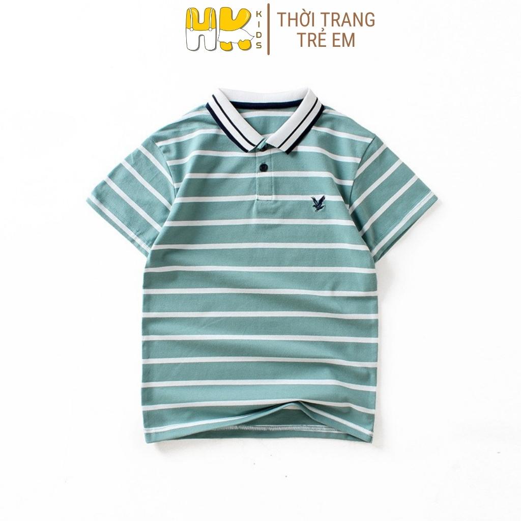 Áo thun polo AKL tay ngắn kẻ ngang thời trang mùa hè dành cho bé trai từ 4 đến 15 tuổi - HK KIDS (mã 3951)