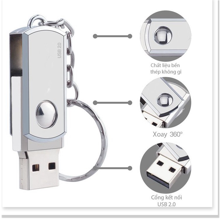 Usb 2.0 tốc độ cao bằng thép không gỉ xoay 360 độ cùng khả năng chống nước - EL0057 - Nice