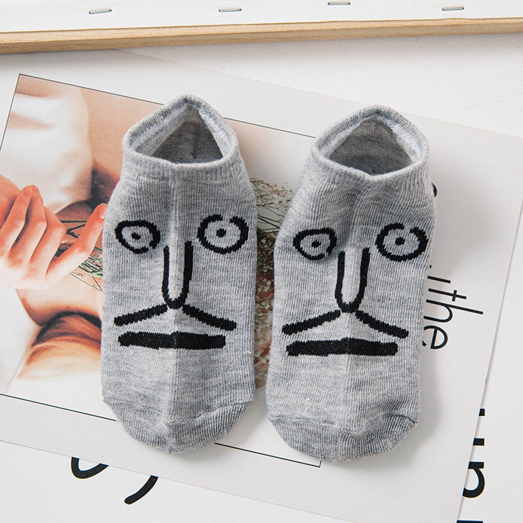 [Set 5 Đôi] Tất Vớ Nữ Thun Cotton Hình Gương Mặt Biểu Cảm Buta TN15