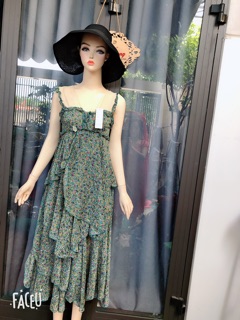 Đầm voan maxi tầng kiểu lạ