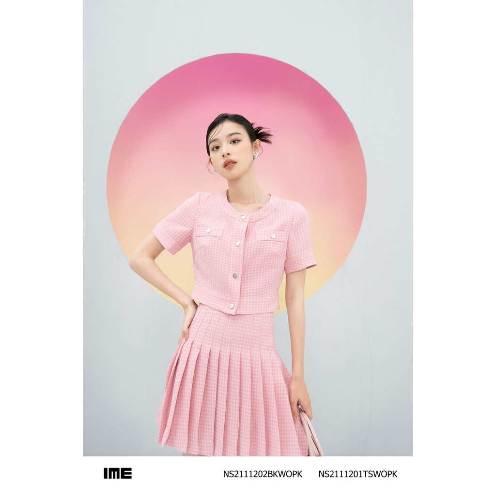 Áo sơ mi hồng HT dập cúc online exclusives NS2111201TSWOPK