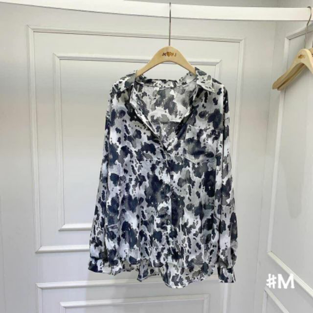 Áo sơ mi vân báo mờ hàng đẹp