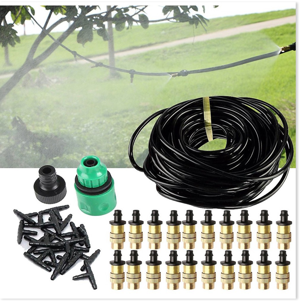Bộ KIT Phun Sương Tưới Cây 20 Béc Bằng Đồng Tưới Lan, Cây Cảnh