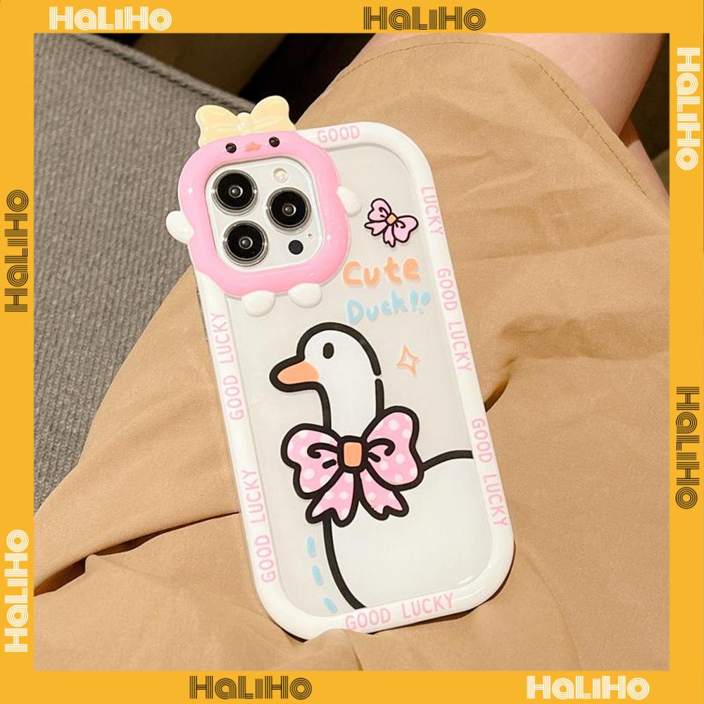 iPhone Case Silicone Soft Case Clear Case Airbag Shockproof Protection Camera Smooth Feel Cartoon Duck Cute Compatible For iPhone 11 Pro Max 13 Pro Max 12 Pro Max 7Plus xr XS Max