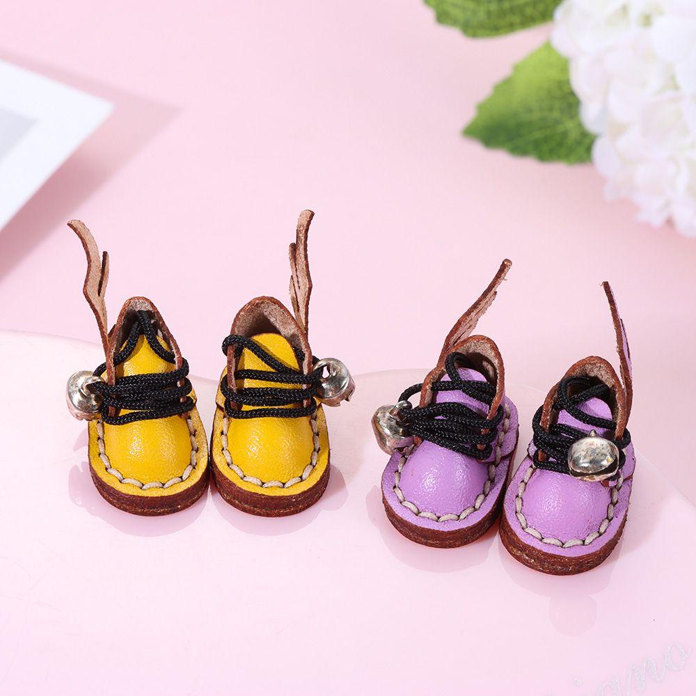 Giày Da Bò Thủ Công Dễ Thương Cho Búp Bê Tỉ Lệ 1 / 12