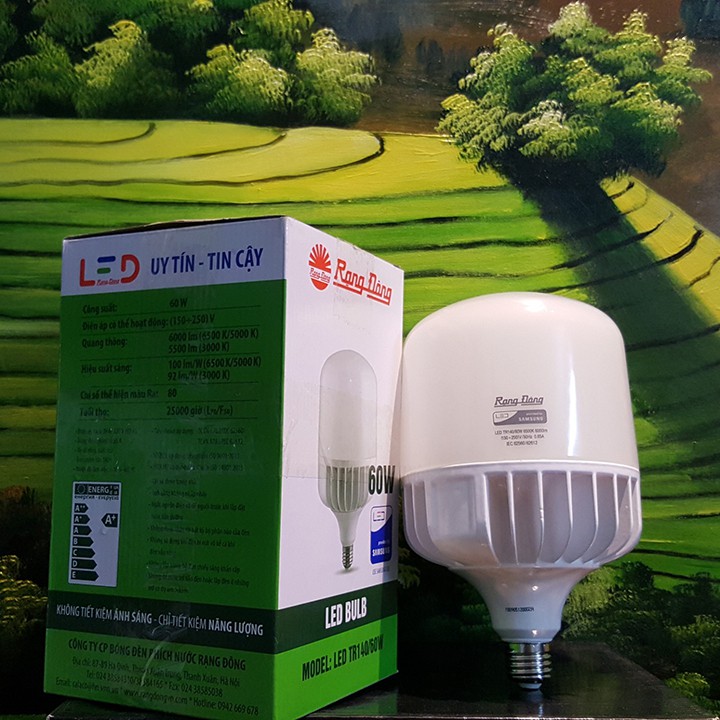 Bóng Đèn LED Trụ 60W Rạng Đông - SAMSUNG ChipLED