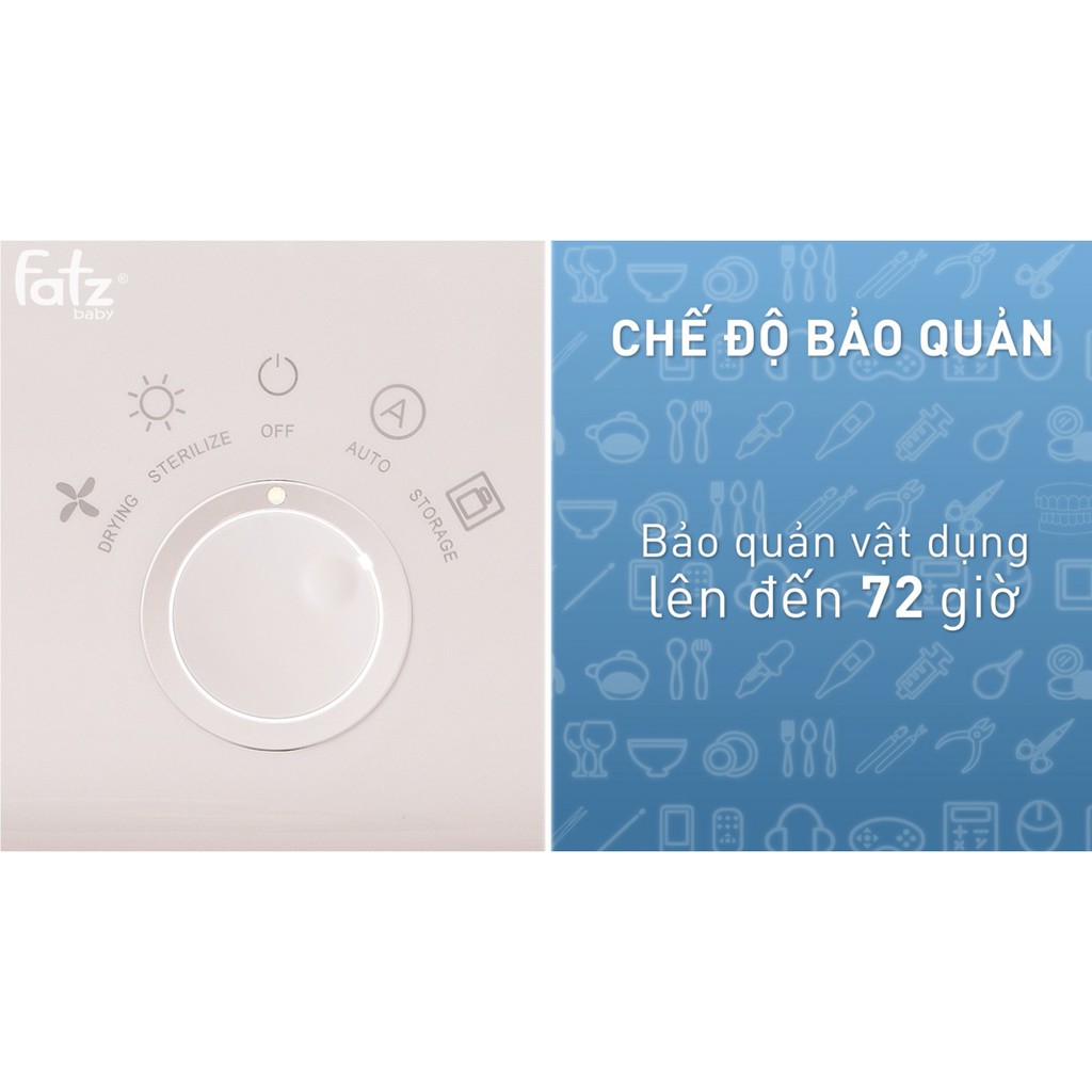 [Mã BMLT300 giảm 10% đơn 499K] Máy tiệt trùng sấy khô UV Super 3 Fatz Baby FB4715TN