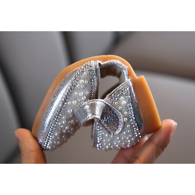 Giày Búp Bê Đế Mềm Đính Ngọc Trai Xinh Xắn Cho Bé Gái