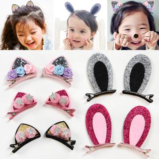 Cặp Kẹp Tóc Hình Tai Thỏ Dễ Thương Dành Cho Bé Gái