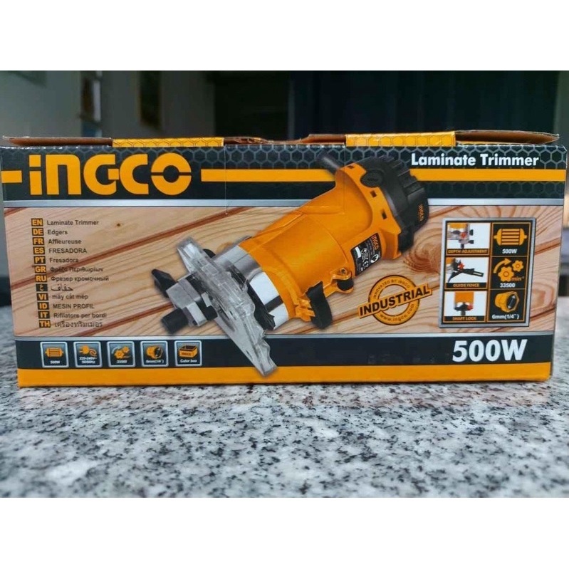 Máy phay gỗ / Máy cắt mép / Máy soi gỗ INGCO 500W PLM5002