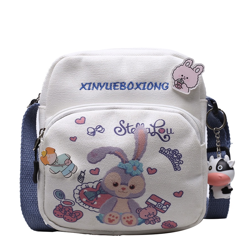 Túi Đeo Chéo Nhỏ Đựng Điện Thoại Bằng Vải canvas Dễ Thương Cho Nữ