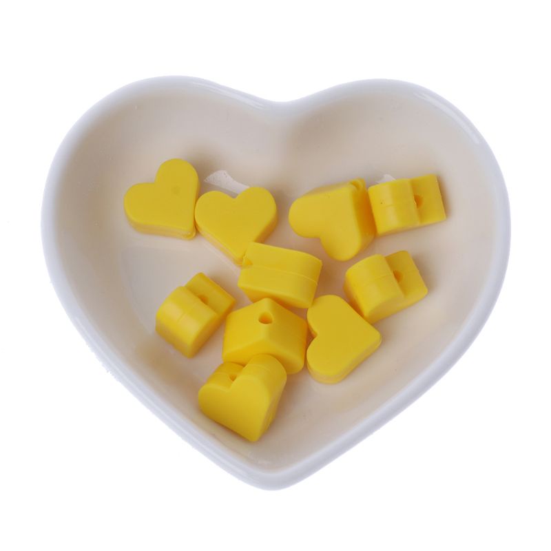 Bộ 10 Hạt Silicone Xỏ Lỗ 15mm Dùng Cho Bé Ngậm Mọc Răng