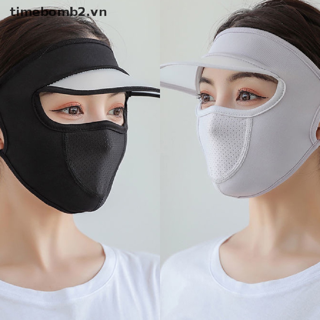 Khẩu Trang Lụa Lạnh Mỏng Thoáng Khí Che Phủ Toàn Diện Cho Nữ