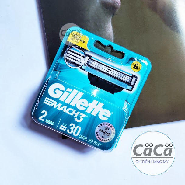 [Chính hãng] Hộp Lưỡi Dao Cạo Râu Gillette Mach3 Vỉ 2 Cái Turbo, Sensitive, Classic - Mach 3 cao cấp