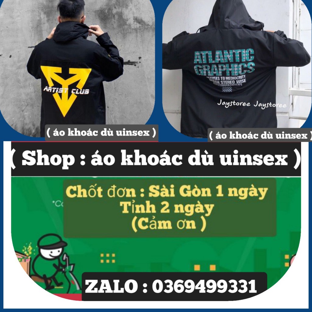 🌈𝗡𝗘𝗪 𝗔𝗥𝗥𝗜𝗩𝗔𝗟💢 áo khoác dù ATLANTIC GRAPHICS uinsex dù 2 lớp 📽️  M-L-XL