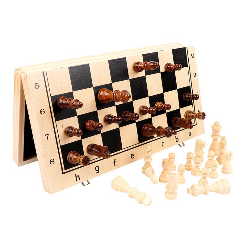 Cờ vua nam châm gỗ board game bộ cao cấp bàn gỗ đồ chơi 29 34x34 39* 39 39x39 cm tặng 2 hậu wooden magnetic chess