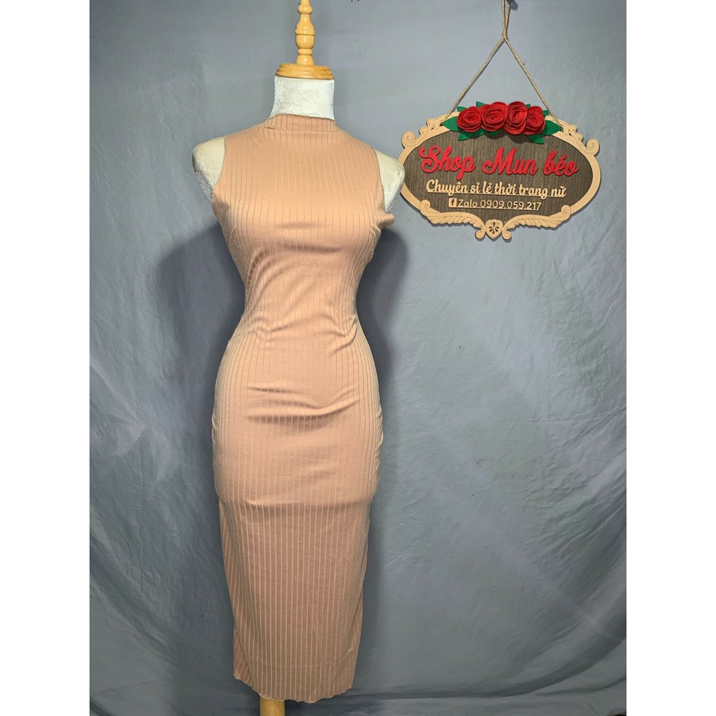 [MẪU MỚI] Đầm Body Phom Dài Cổ Lọ Chất Thun Gân Thích Hợp Mặc Đi Chơi Đi Dạo Phù Hợp Với Mọi Phong Cách | BigBuy360 - bigbuy360.vn