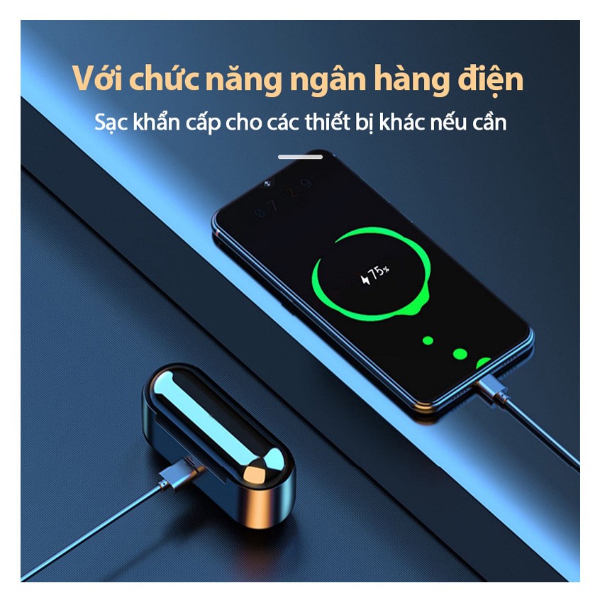Tai Nghe Bluetooth, Tai Nghe Không Dây AMOI F9 TWS 5.0 9D, Cảm Ứng Chạm, Chống Nước, Chống Ồn. | BigBuy360 - bigbuy360.vn