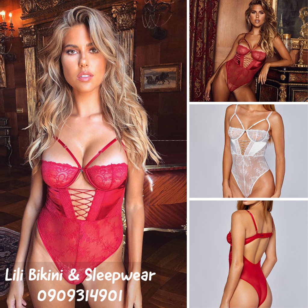 Bodysuit Ren Cúp Ngực | Coset Ren Gợi cảm | Nội Y Sexy Trái Tim Voan