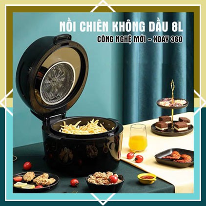 Nồi Chiên Không Dầu CAMEL LY-802 - Công Nghệ Quay 360 độ - Làm Nóng Nhanh - Bảo Hành 12 Tháng