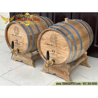 THÙNG GỖ SỒI NGÂM Ủ RƯỢU 50 LÍT