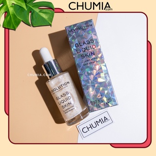 Kem lót trang điểm da khô REVOLUTION Glass Liquid Skin 17ml (Có bắt sáng) KL chumia