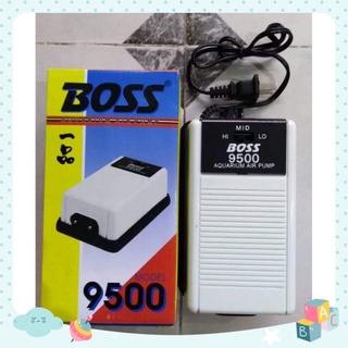 Máy Sủi Oxy BOSS 9500 Dùng 2 Vòi Siêu Êm (Hàng Công Ty) Cho Hồ Cá