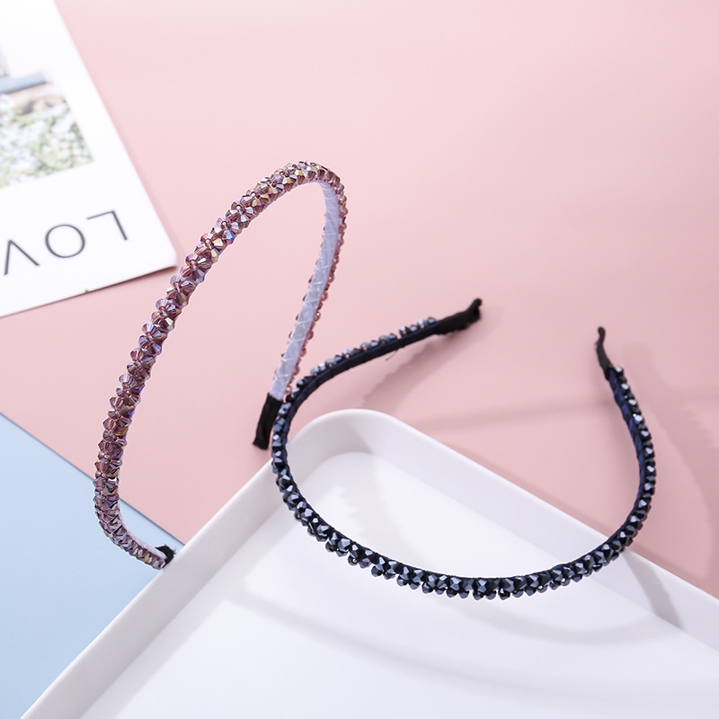 Băng Đô Đính Hạt Pha Lê Siêu Lấp Lánh Phong Cách Hàn Quốc Thời Trang Cho Nữ