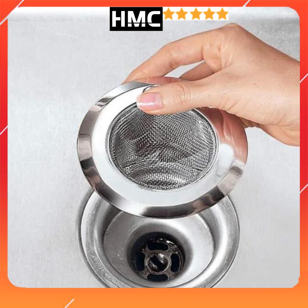 Dụng cụ lọc rác bằng inox tránh tắc nghẽn bồn rửa bát bền đẹp (LRI03) [Sắn Hàng]