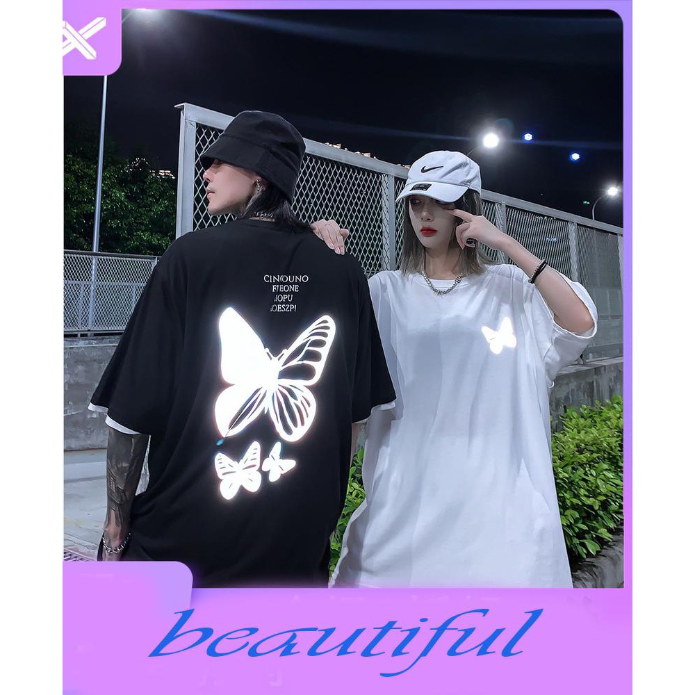 Áo thun Stee Phản quang 7 màu BUTTERFLY CINCOUNO Unisex